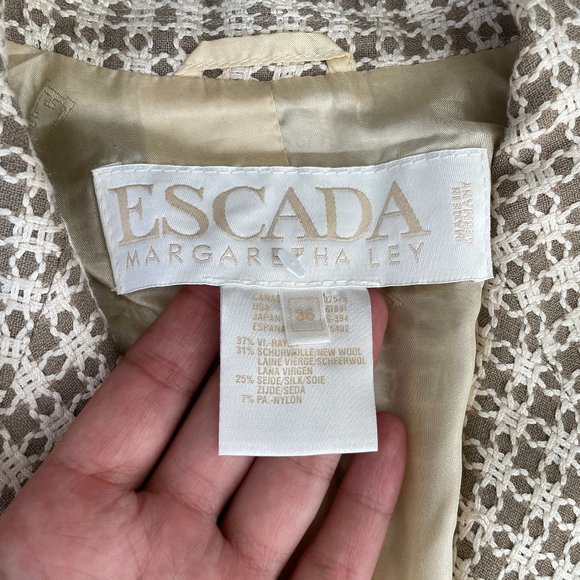 Vintage Escada double breasted front woven blazer jacket - Picture 8 of 11